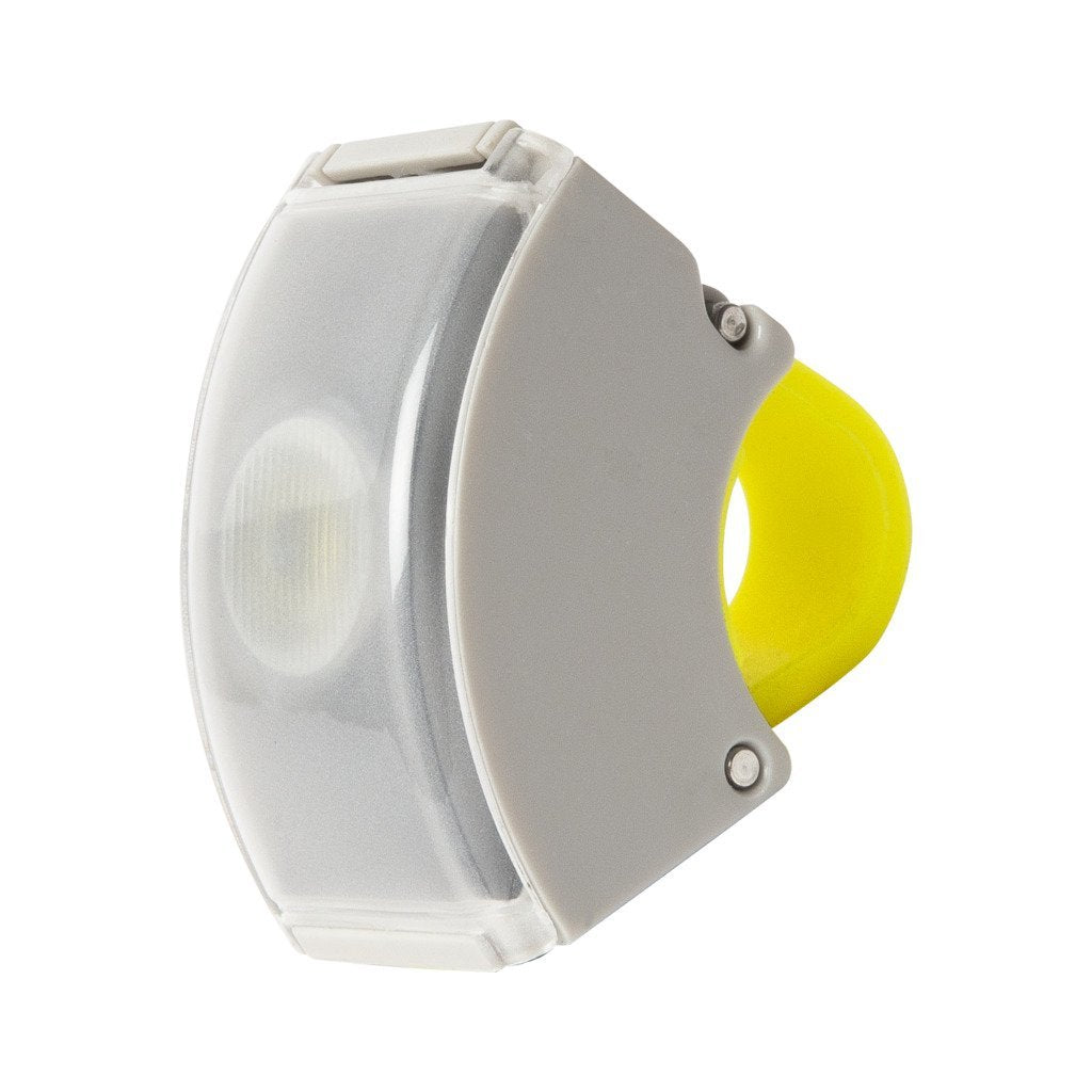Bookman: Curve Front Bicycle Light (USB Chargeable) - Light Grey / Acid Yellow