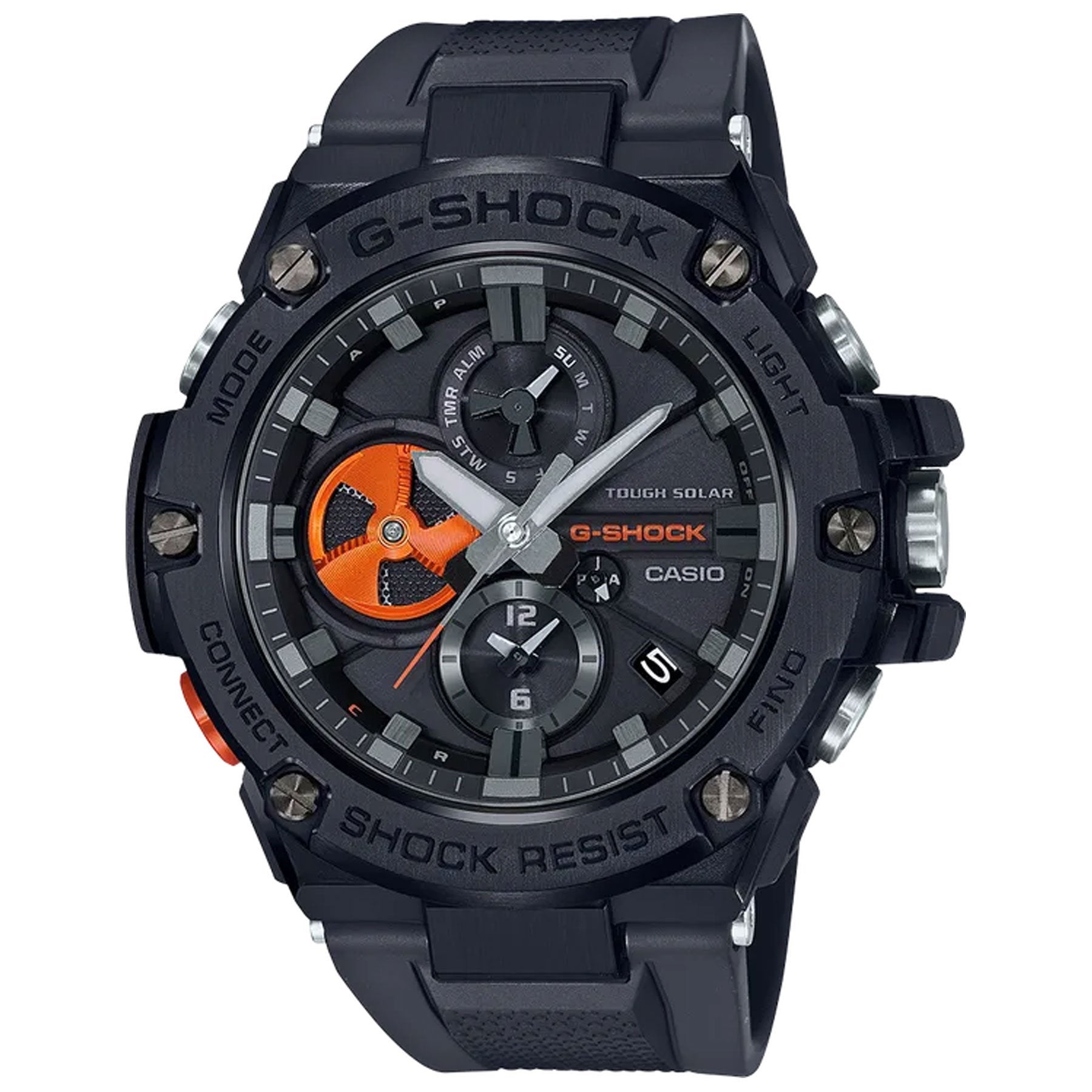 G-Shock: GSTB100B-1A4 G-Steel Watch - Black / Orange