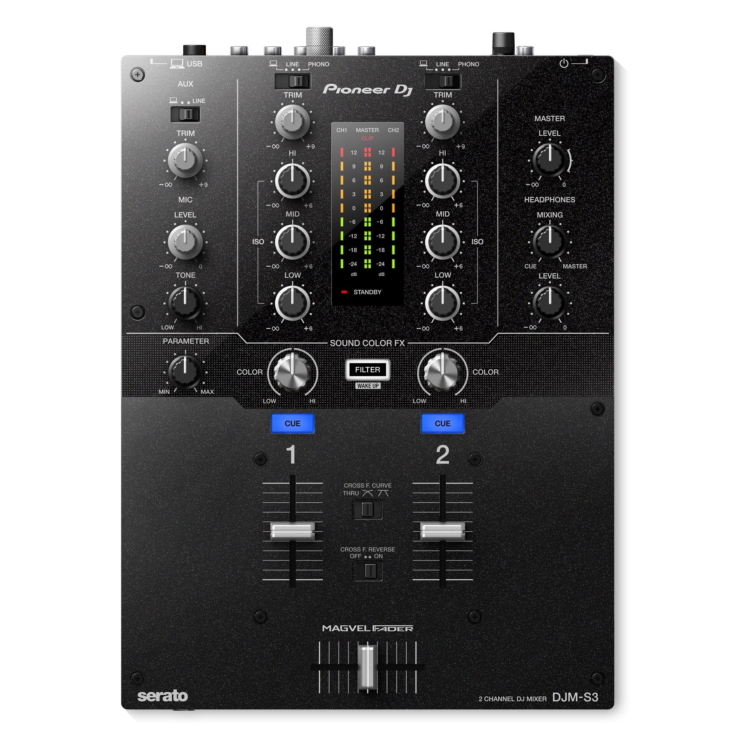 Pioneer: DJM-S3 2-Channel (Serato) DJ Mixer