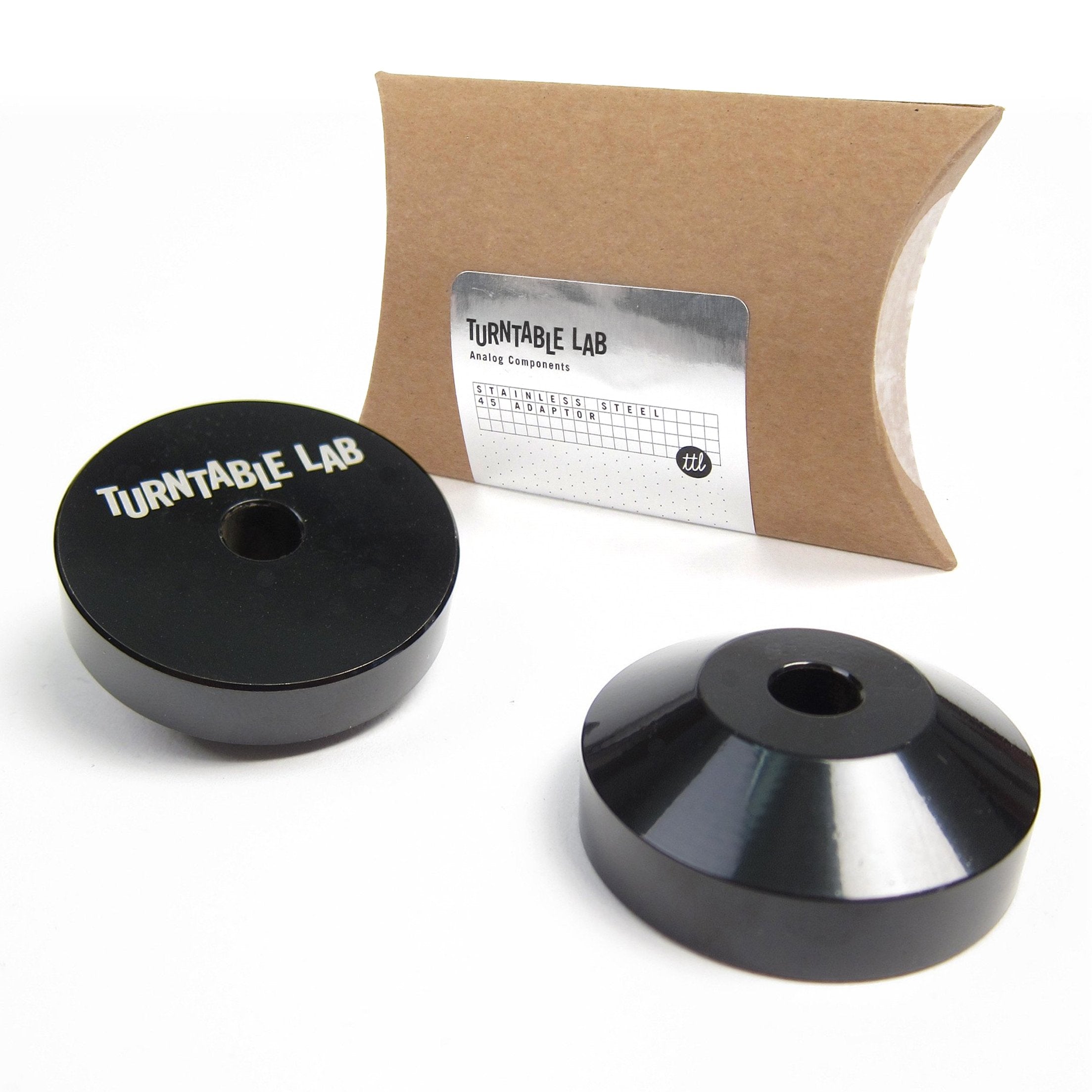 Turntable Lab: Stainless Steel 45 Adaptor - Black