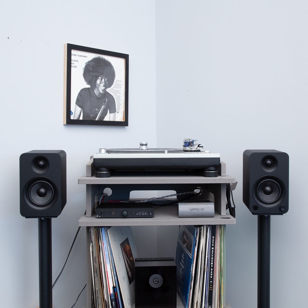 Line Phono: Turntable Station Turntable Stand + Vinyl Storage, Made In the USA