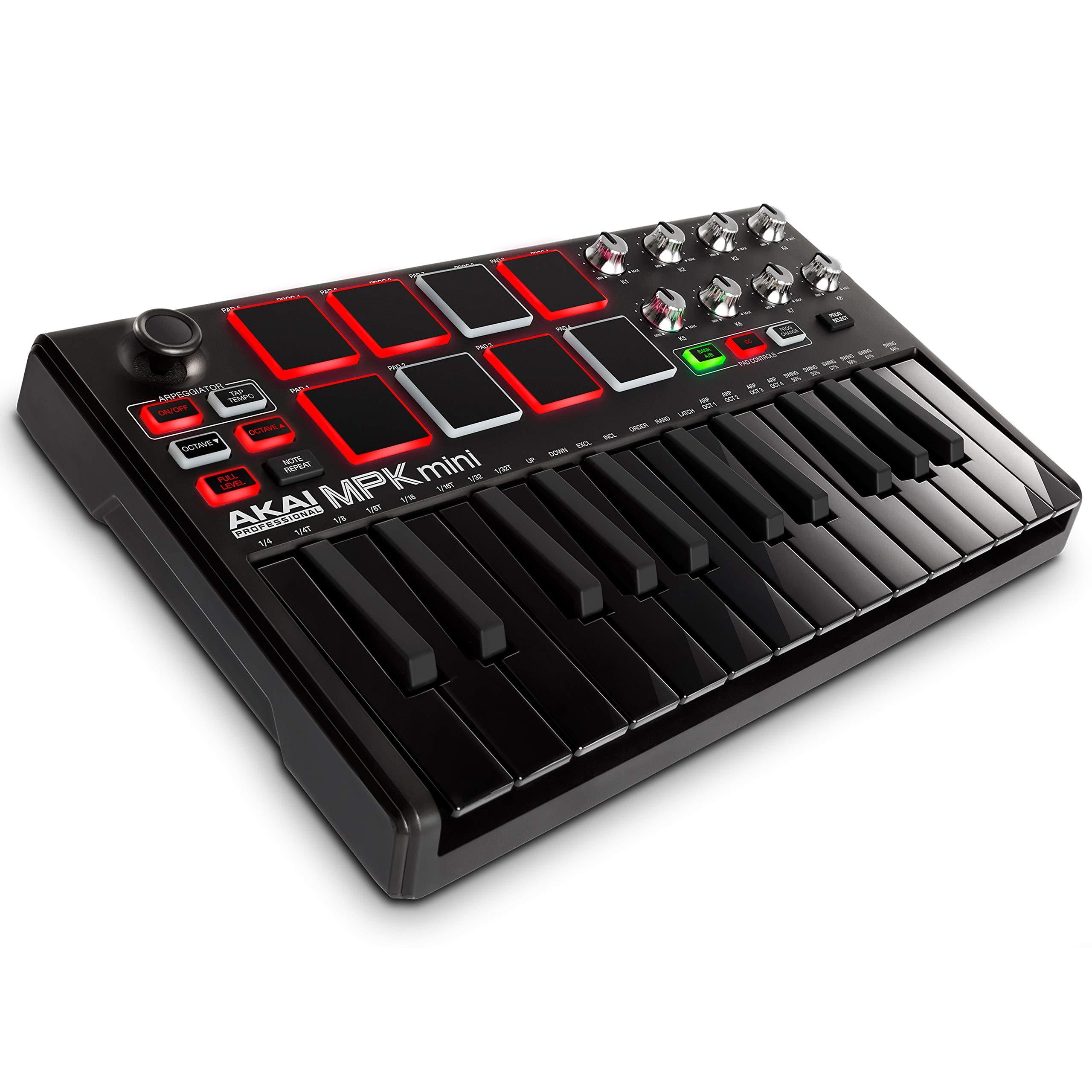 Akai: MPK Mini MK2 Keyboard + Pad Controller - Special Edition BlackAkai: MPK Mini MK2 Keyboard + Pad Controller - Special Edition Black