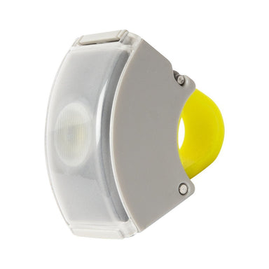 Bookman: Curve Front Bicycle Light (USB Chargeable) - Light Grey / Acid Yellow