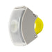 Bookman: Curve Front Bicycle Light (USB Chargeable) - Light Grey / Acid Yellow