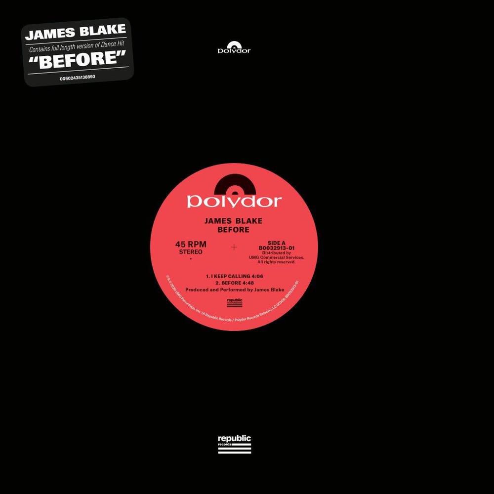 James Blake: Before (Indie Exclusive) Vinyl 12"