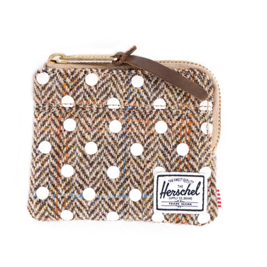 Herschel Supply Co.: Johnny Wallet - Harris Tweed / White Polka Dot flat