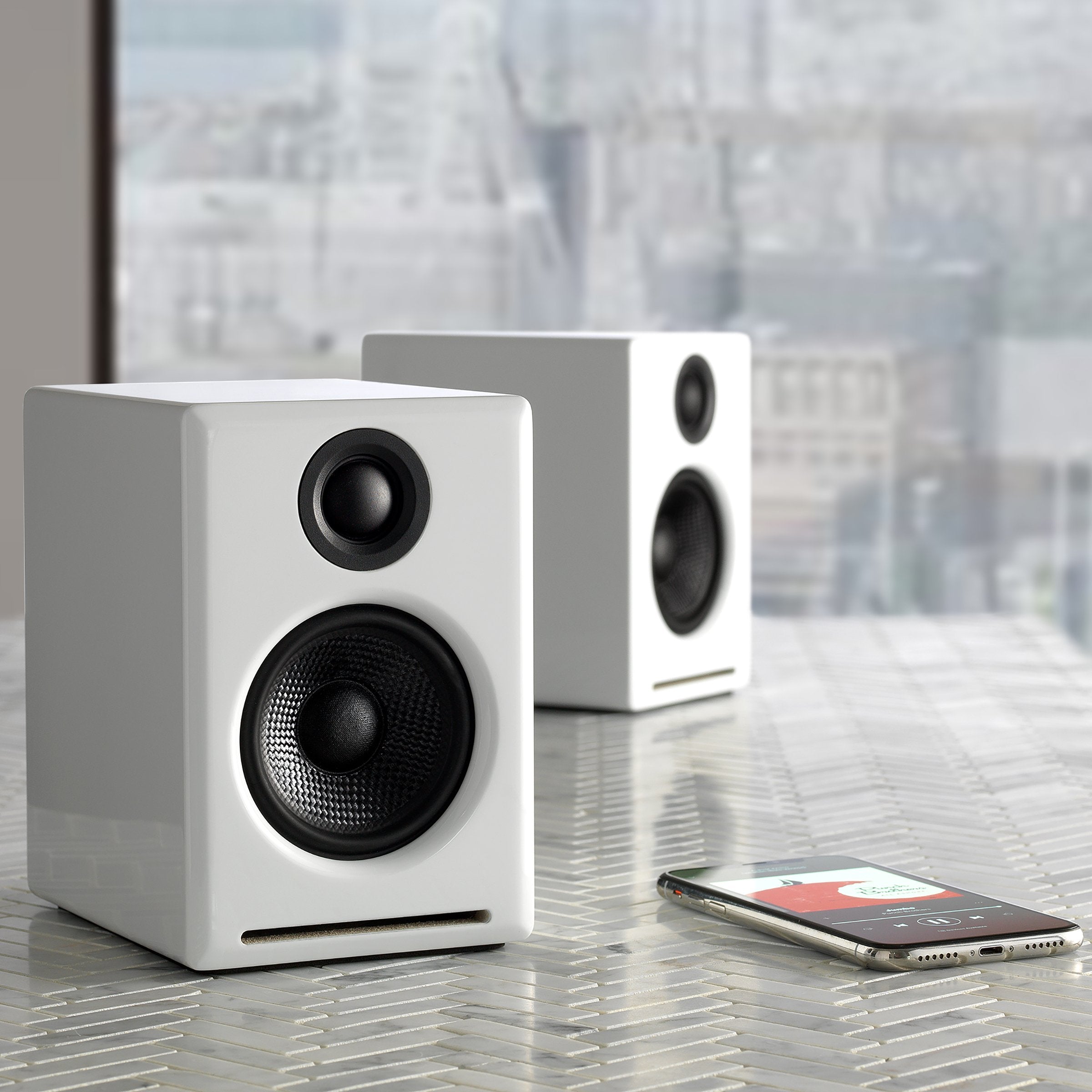 Audioengine: A2+ Wireless Powered Speakers w/Bluetooth - White