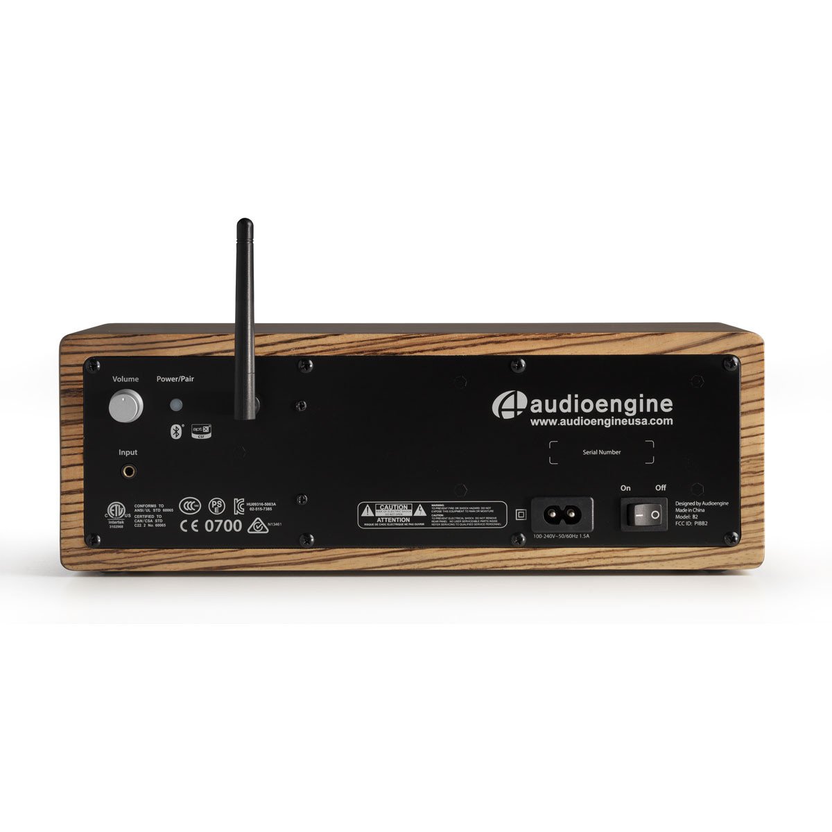 Audioengine: B2 Bluetooth Desktop Speaker - Black Ash back