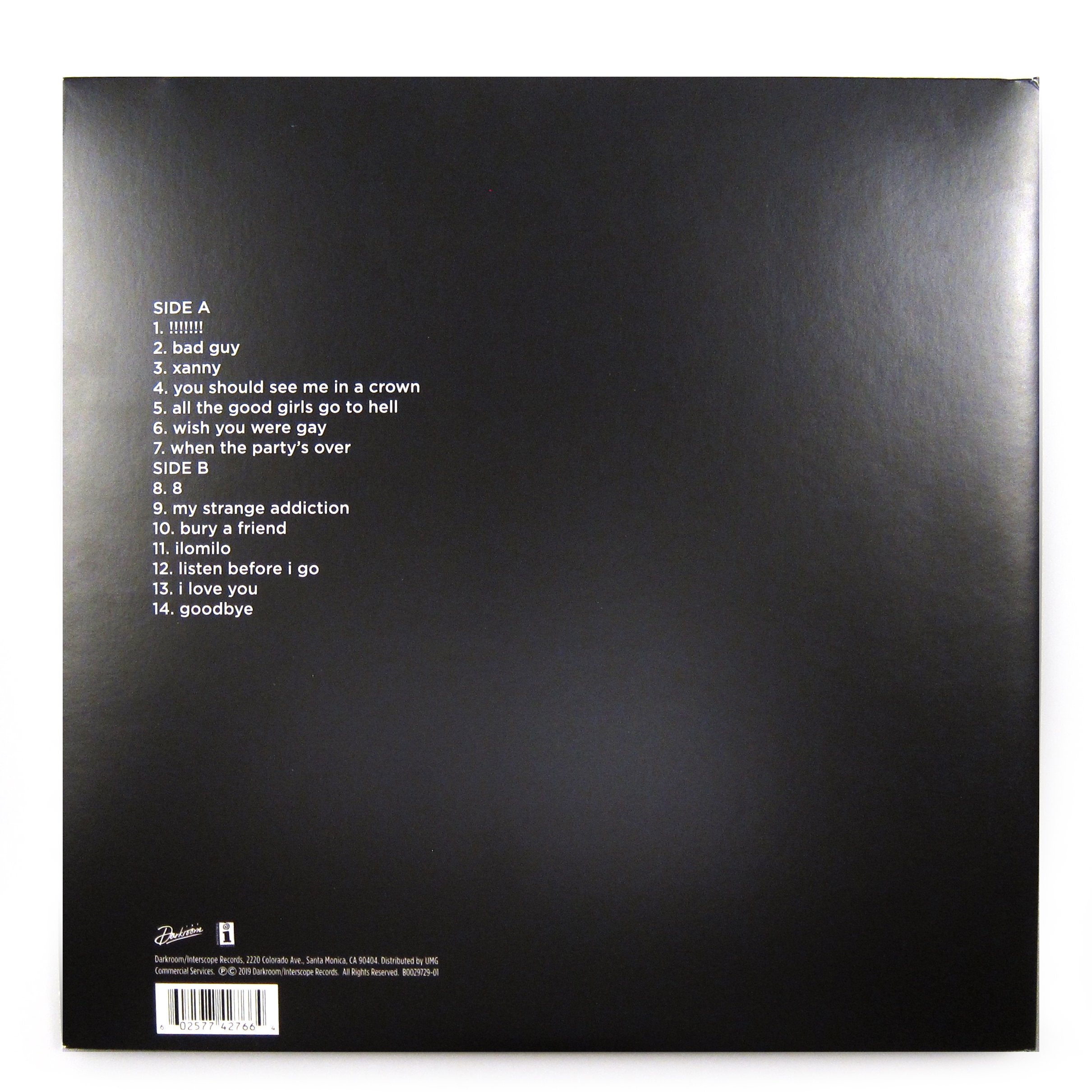 Billie Eilish: When We All Fall Asleep, Where Do We Go? (Colored Vinyl) Vinyl LP
