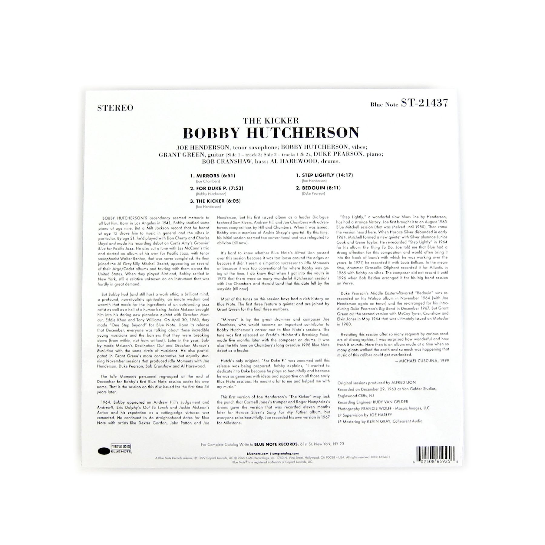 Bobby Hutcherson: The Kicker (Blue Note Tone Poet Series 180g) Vinyl LP