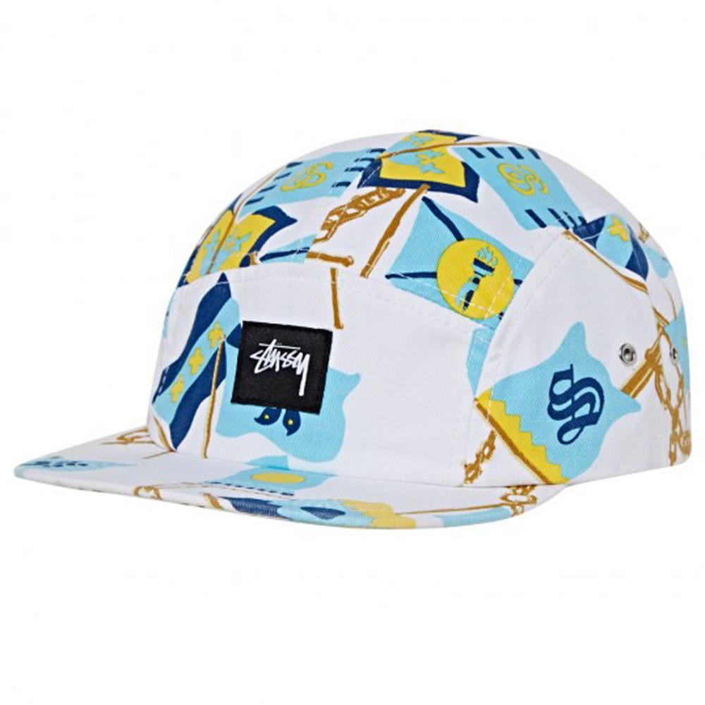Stussy: Flags Camp Cap - White