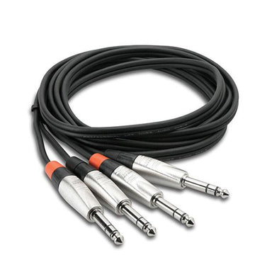 Hosa: Pro Dual Cable 1/4" TRS Male to Dual 1/4" TRS Male Stereo Cable - 10 Ft. (HSS-010X2)