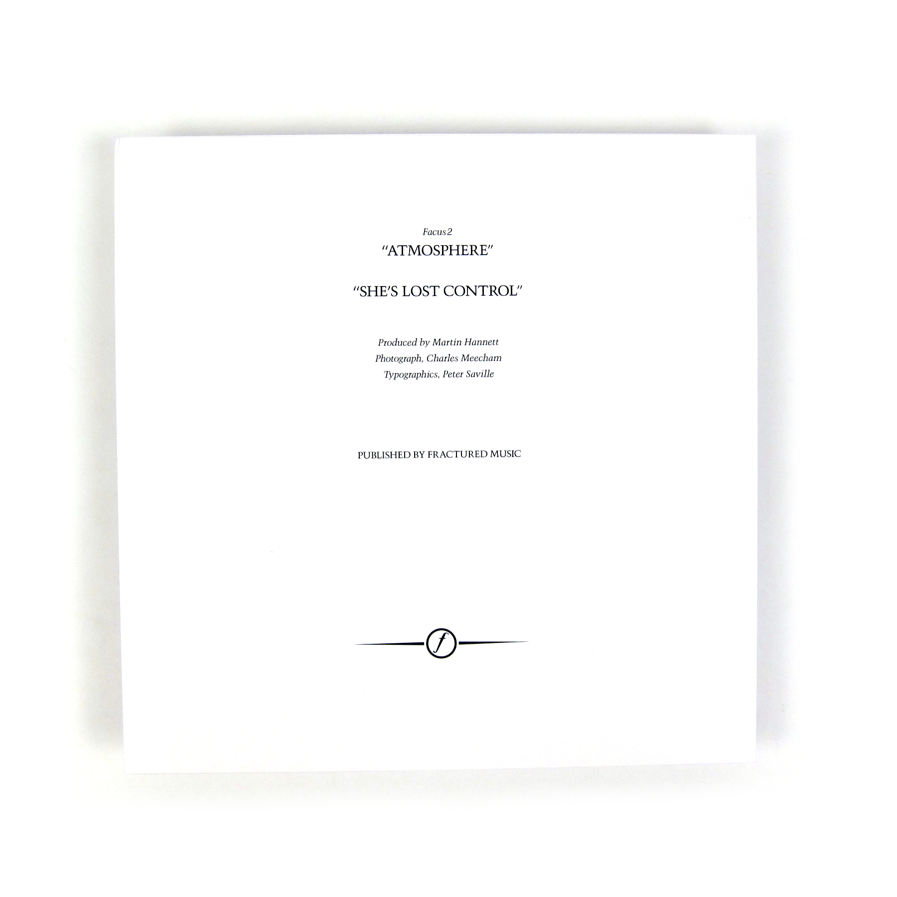 Joy Division: Atmosphere (180g) Vinyl 12"