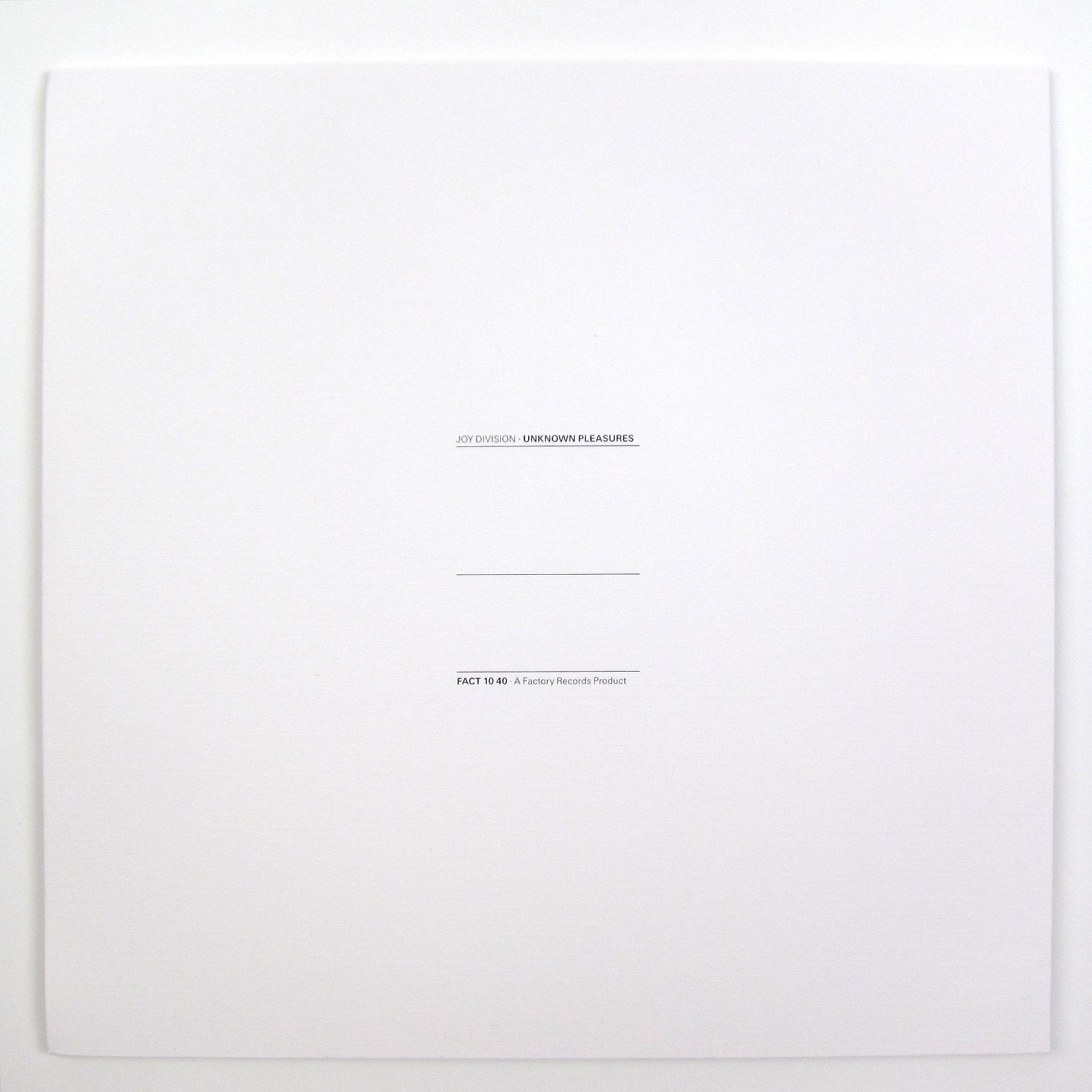 Joy Division: Unknown Pleasures (180g, Colored Vinyl) Vinyl LP