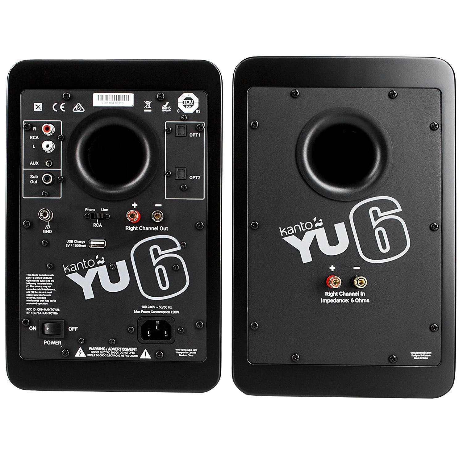 Kanto: YU6 Powered Bookshelf Speakers - Matte Black (YU6MB)