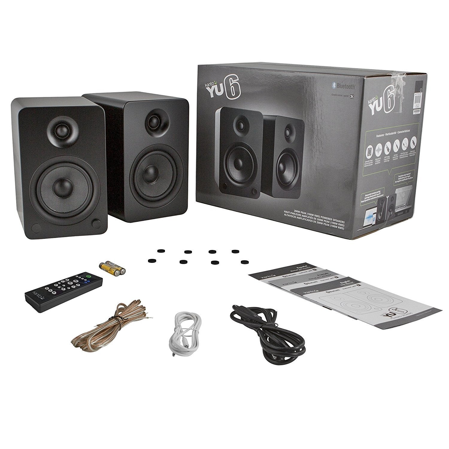 Kanto: YU6 Powered Bookshelf Speakers - Matte Black (YU6MB)