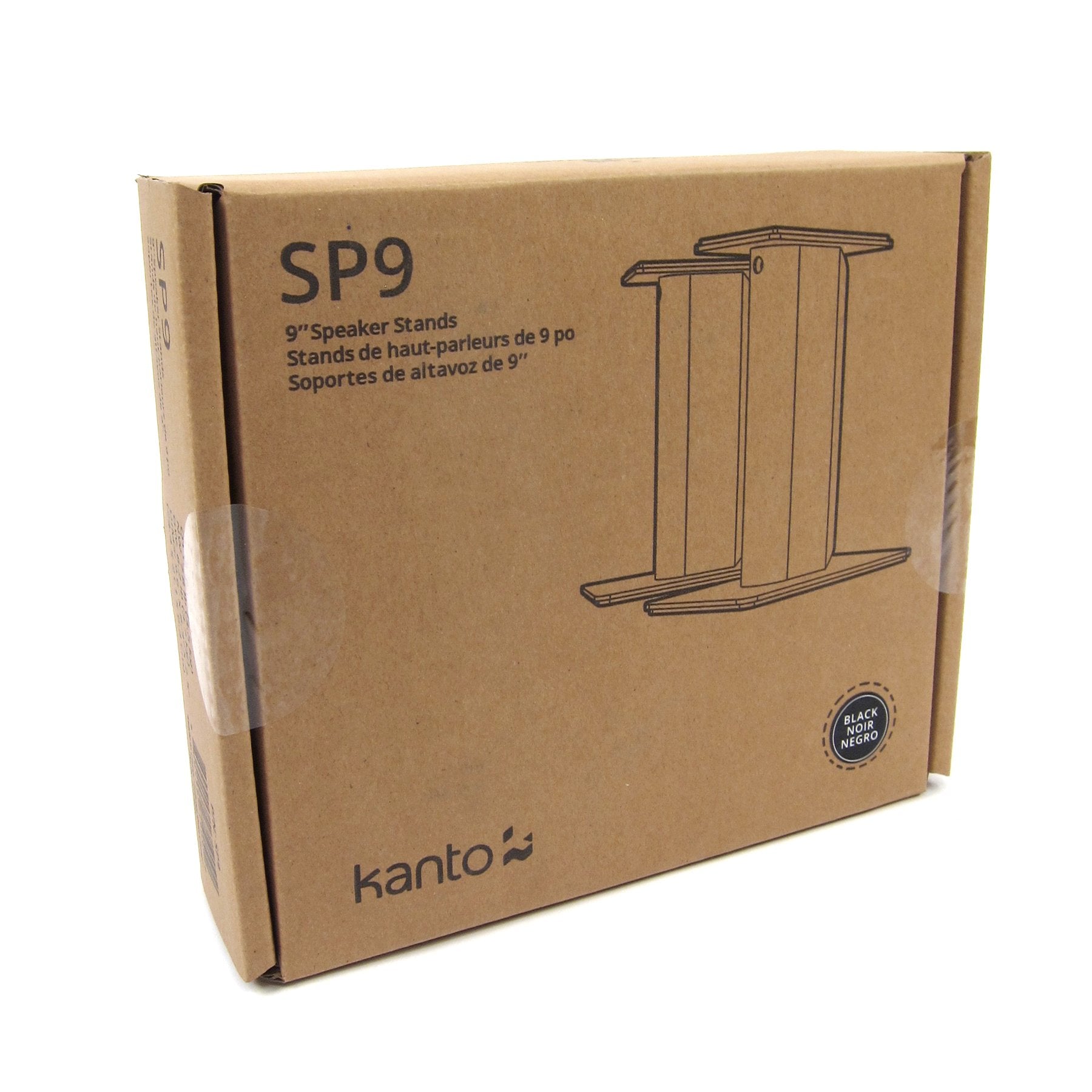 Kanto: SP9 Desktop Speaker Stands for YU2 / YU4 (9" Height / Black / Pair)