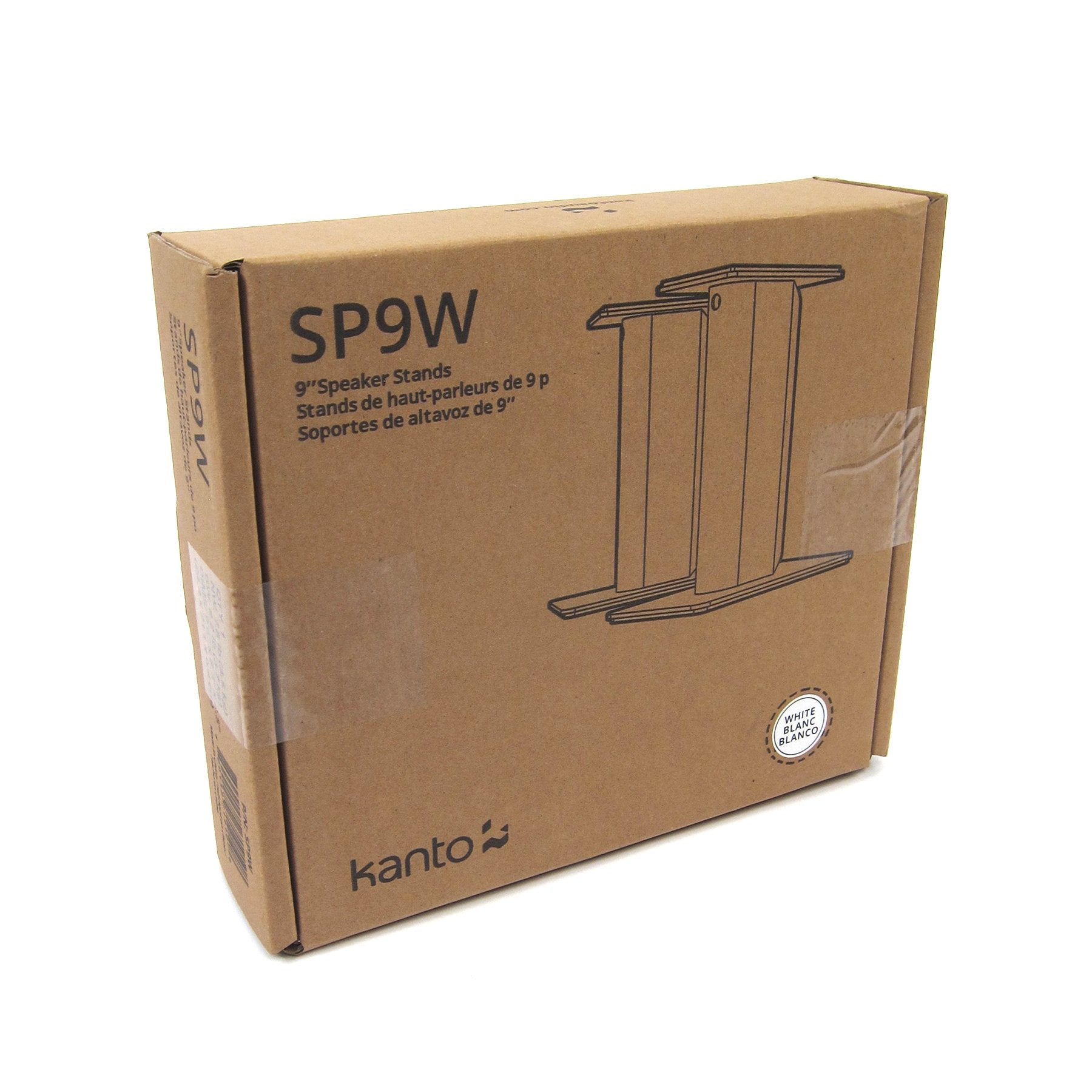 Kanto: SP9 Desktop Speaker Stands for YU2 / YU4 (9" Height / White / Pair)