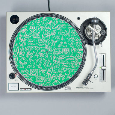 Turntable Lab: Keith Haring Slipmat Record Mat - Green turntable