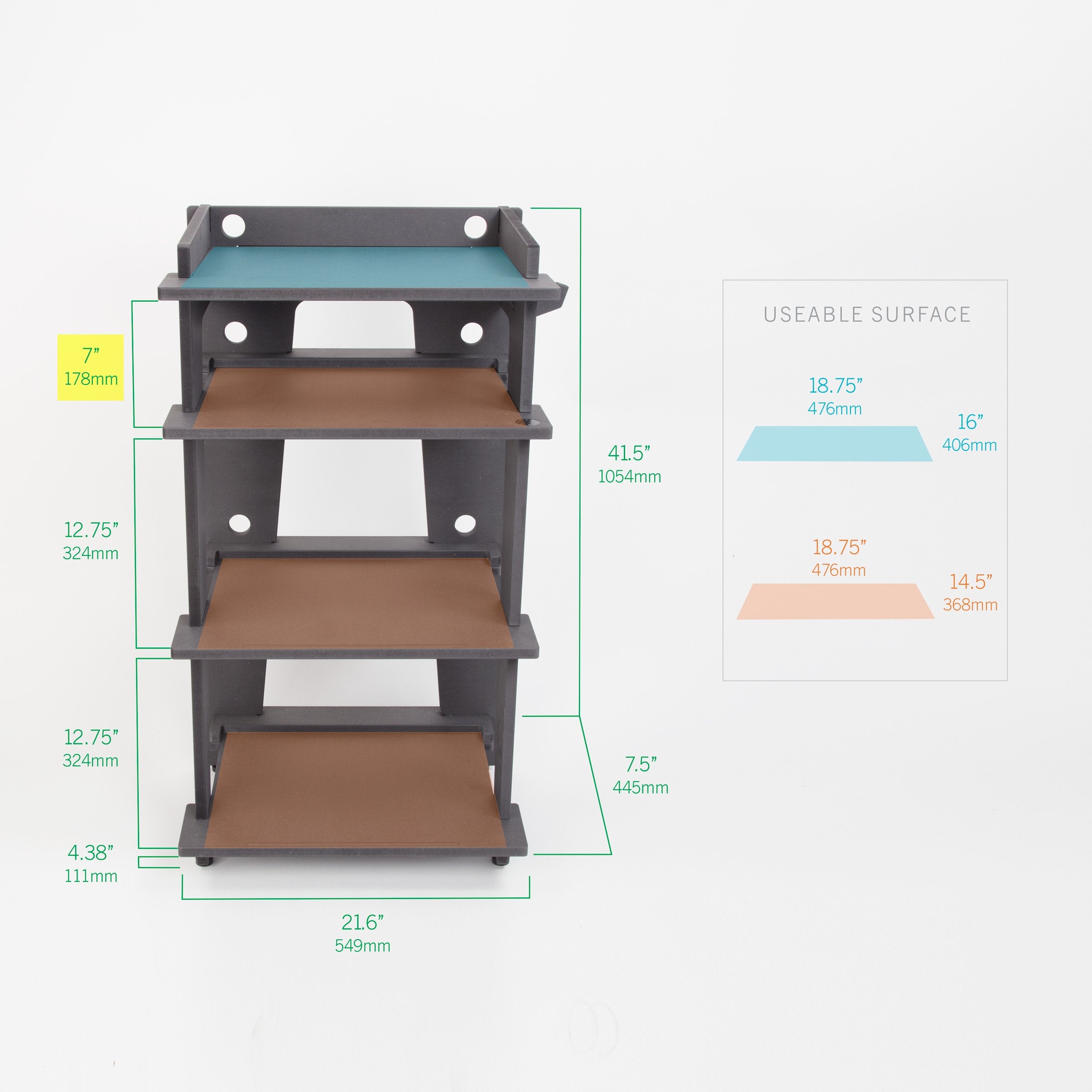 Line Phono: Turntable Station Turntable Stand - Extra-Height Model