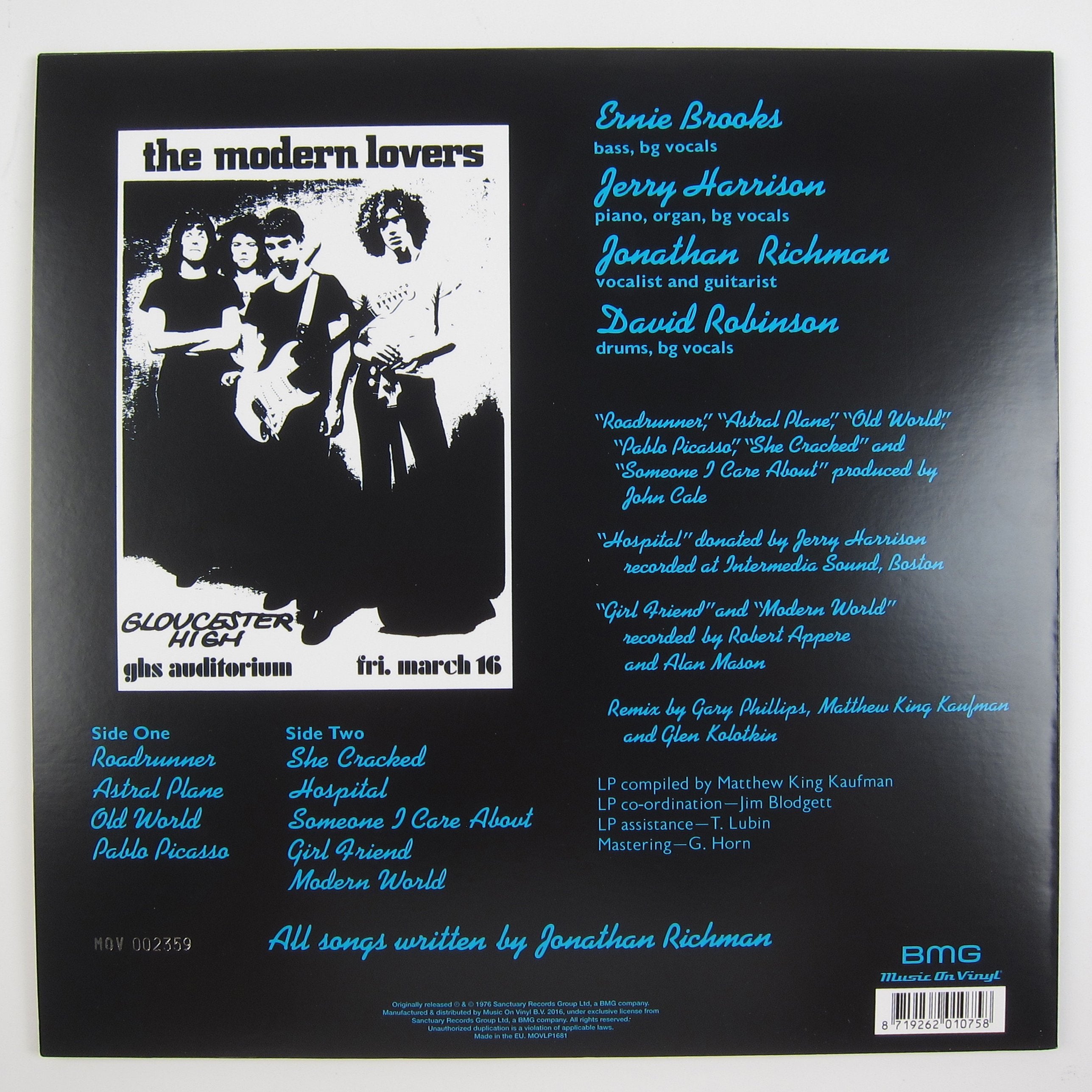 The Modern Lovers: The Modern Lovers (Music On Vinyl 180g, Colored Vinyl) Vinyl LP