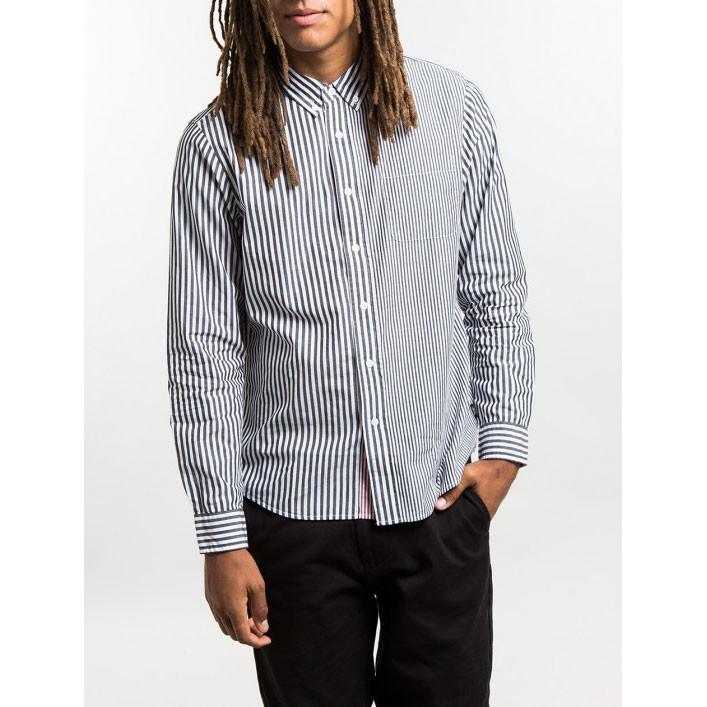 Stussy: Multi Stripe Shirt - Black