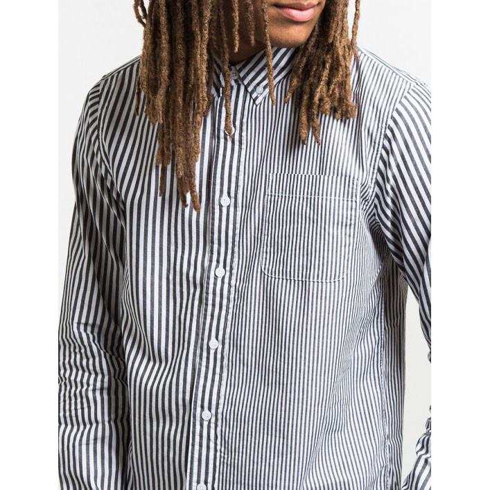 Stussy: Multi Stripe Shirt - Black