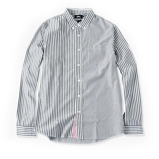 Stussy: Multi Stripe Shirt - Black