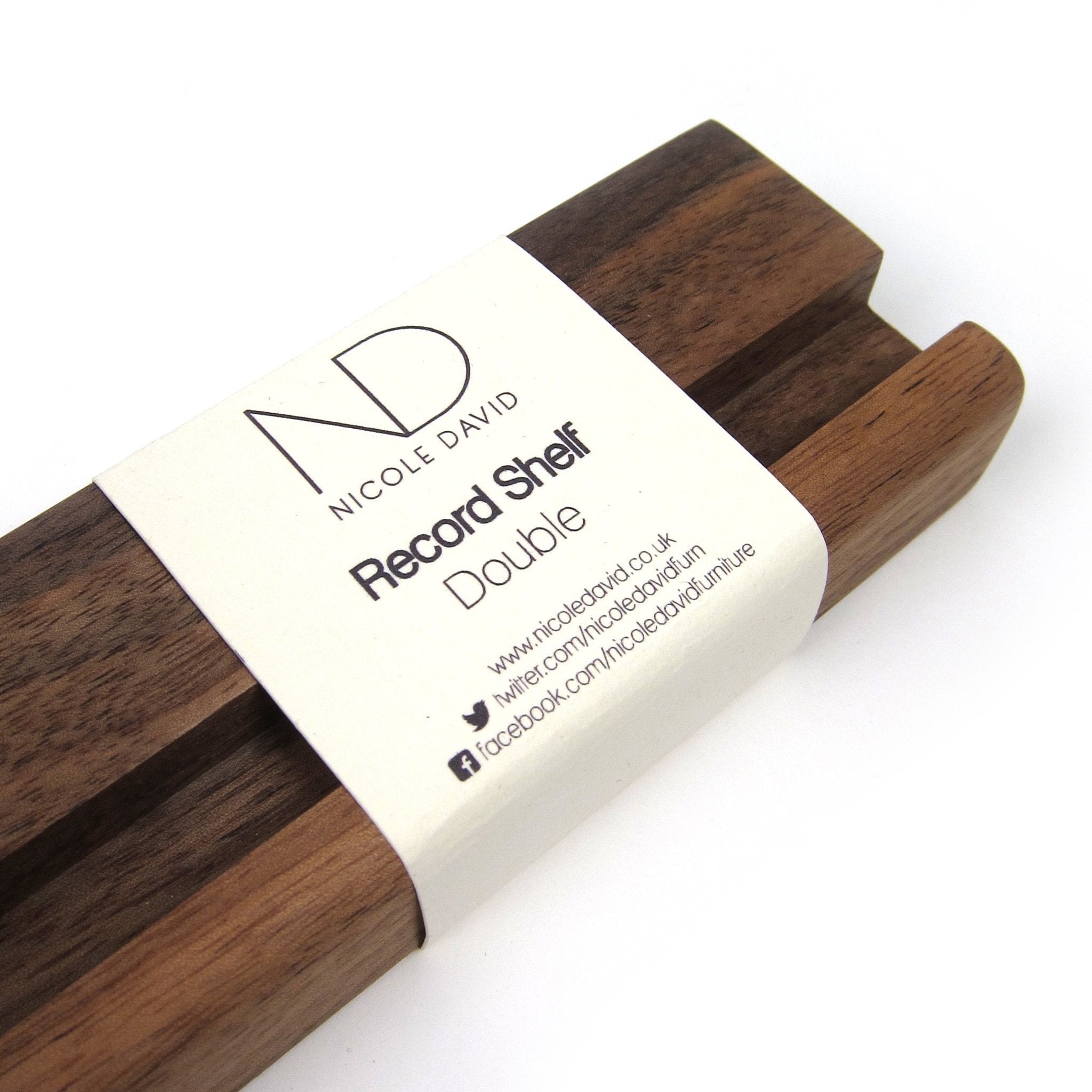 Nicole David: Record Shelf - Double / Walnut