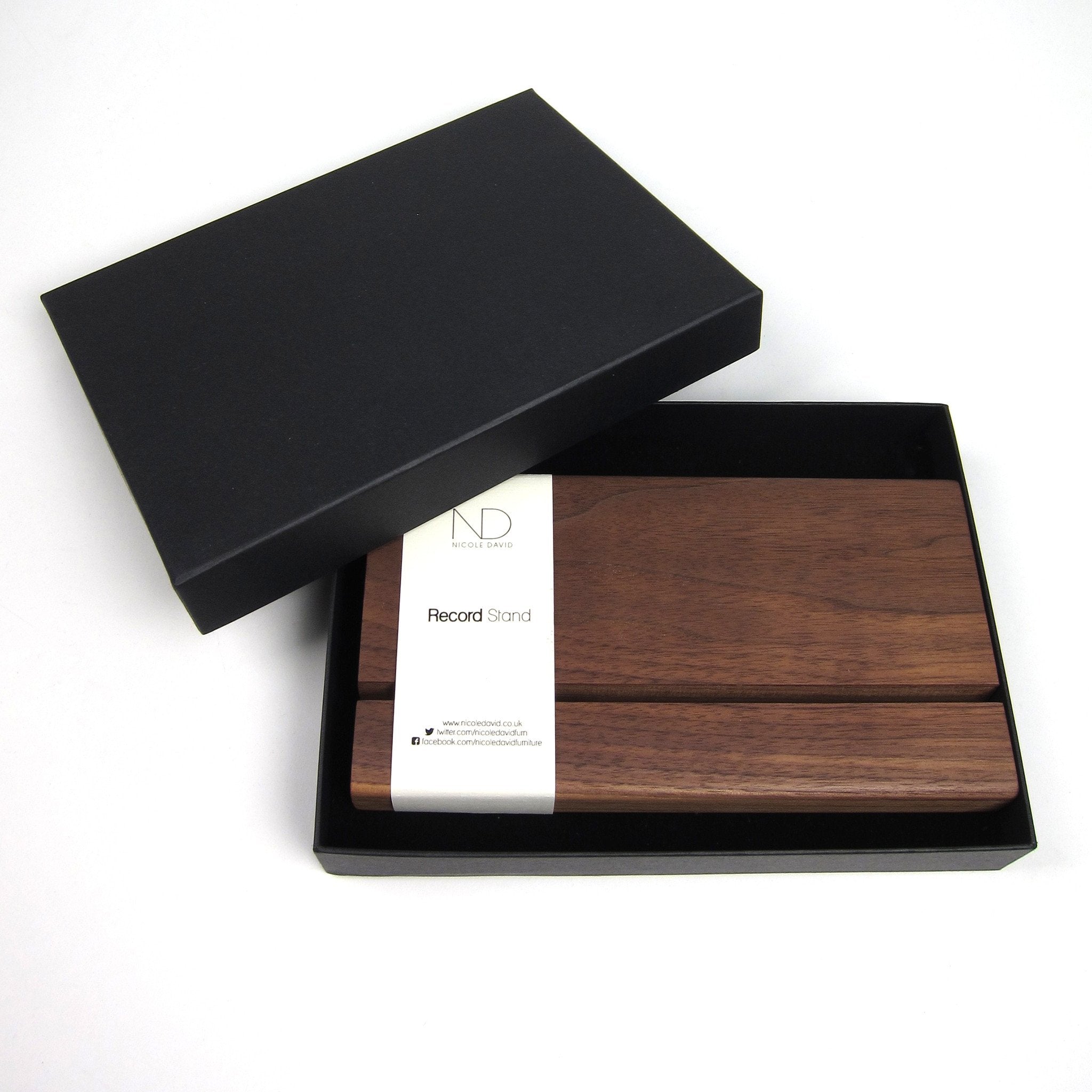 Nicole David: Now Playing Record Stand - Walnut