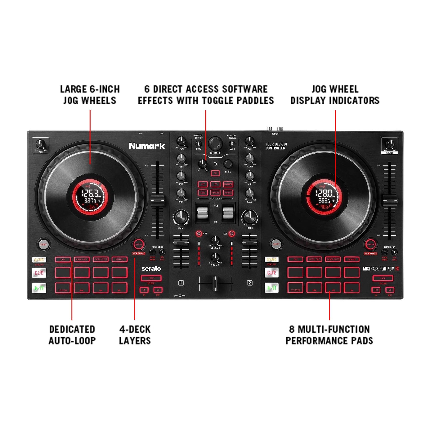 Numark: Mixtrack Platinum FX 4-Deck DJ Controller