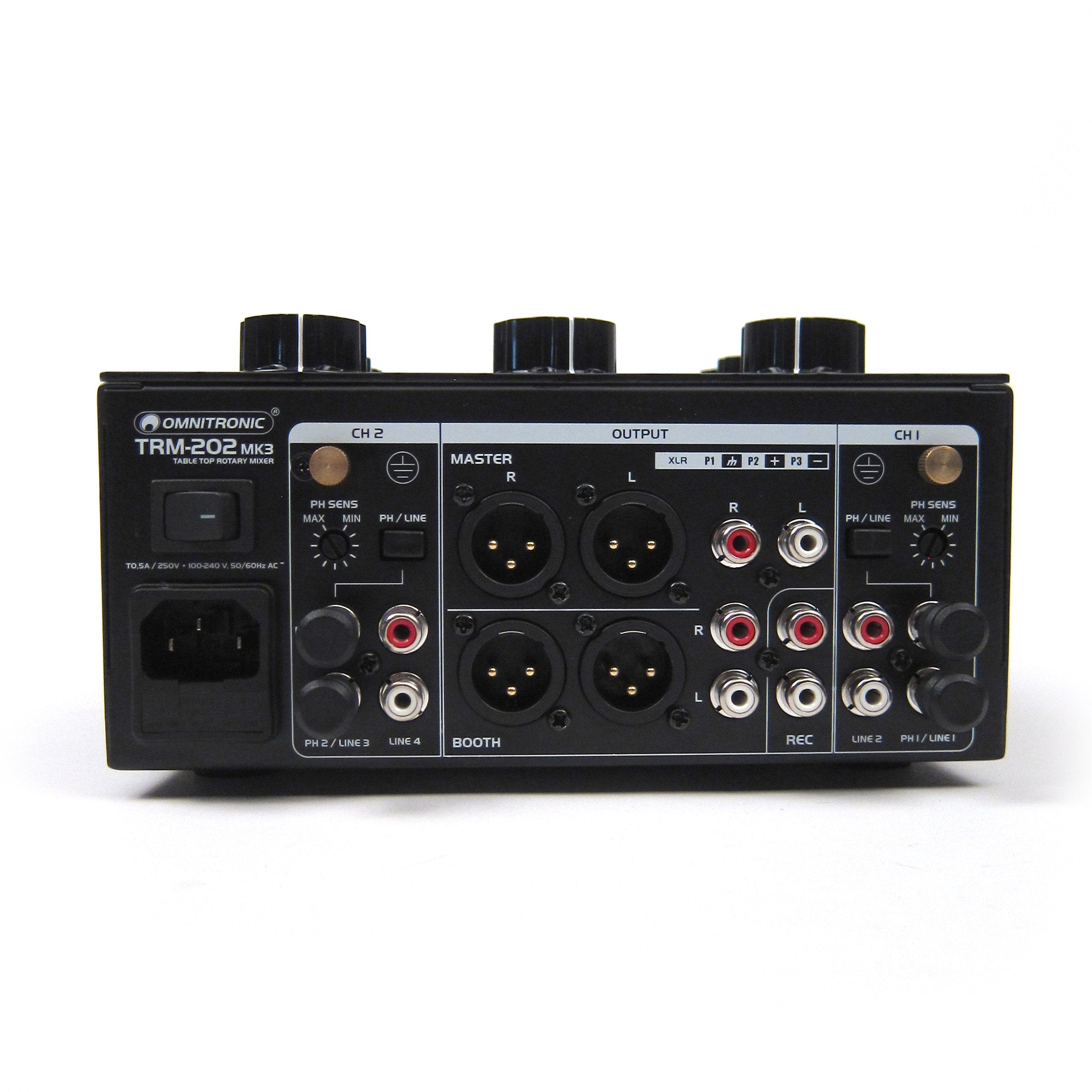 Omnitronic: TRM-202MK3 2-Channel Rotary Mixer back