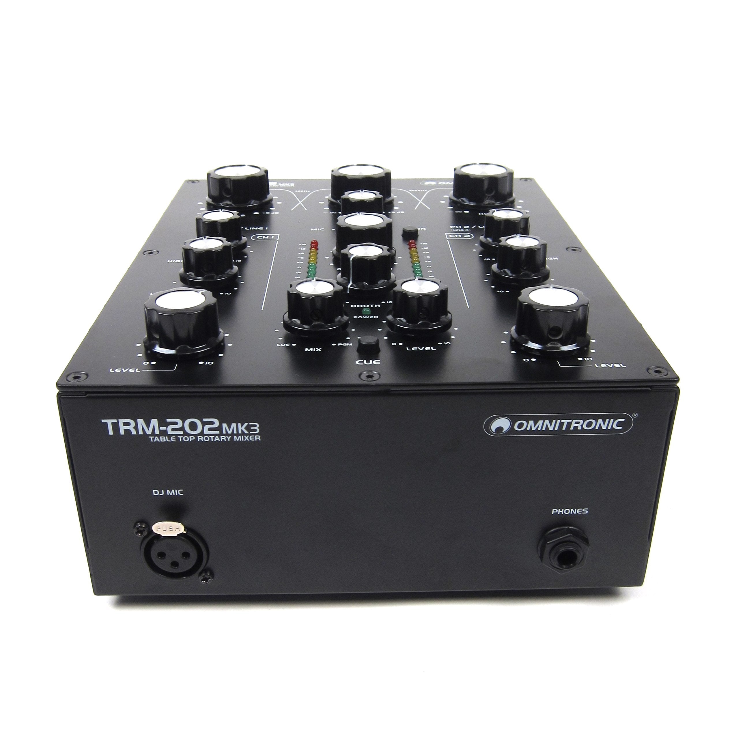 Omnitronic: TRM-202MK3 2-Channel Rotary Mixer front