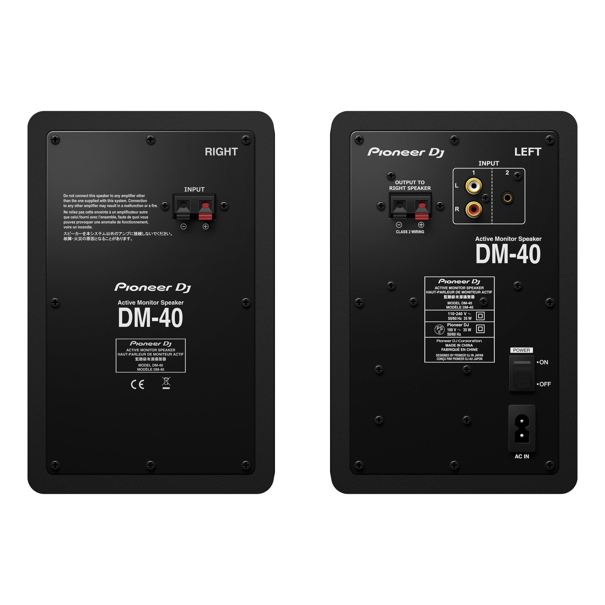 Pioneer: DM-40 4" Desktop Monitor Speakers - Black (Pair)