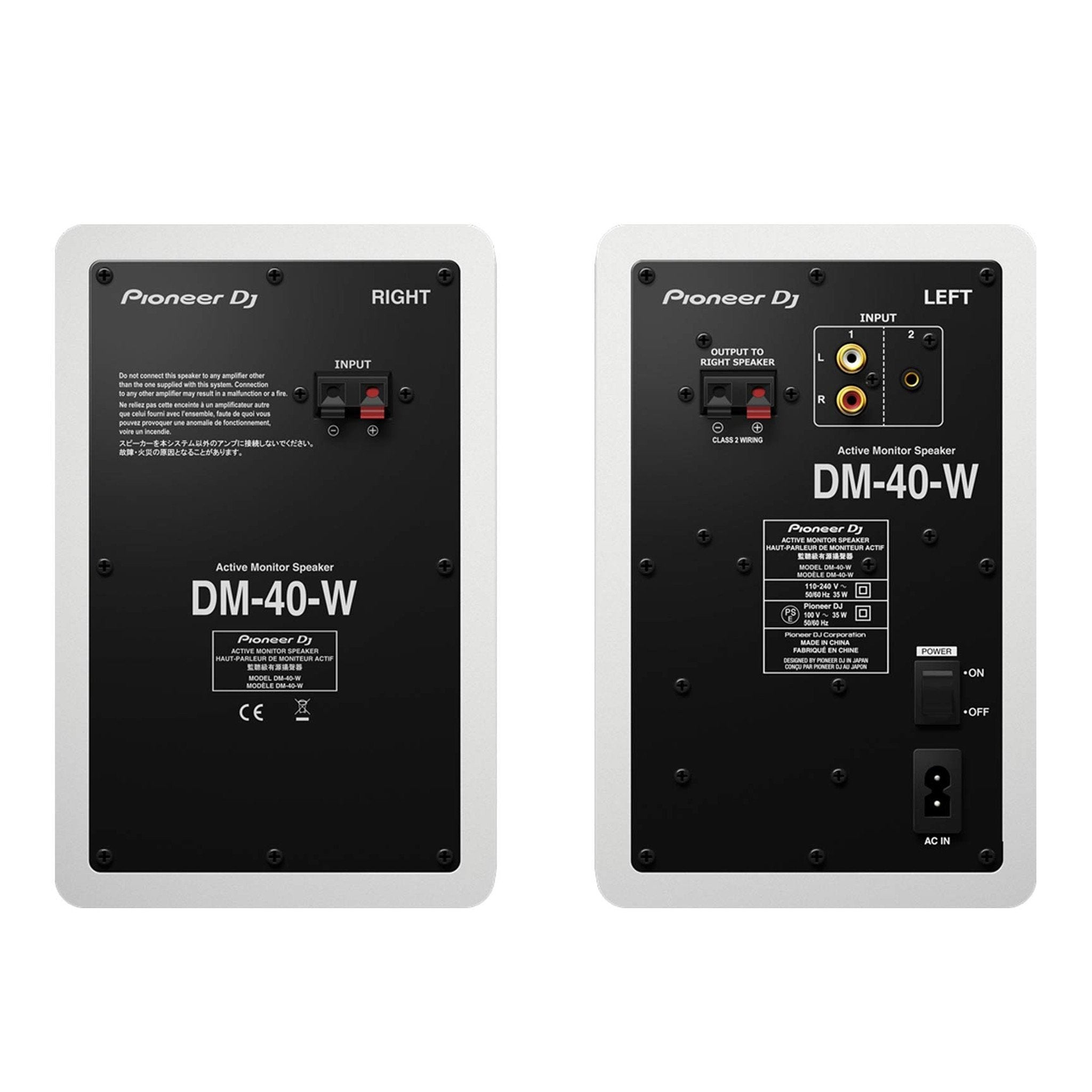Pioneer: DM-40-W 4" Desktop Monitor Speakers - White (Pair)