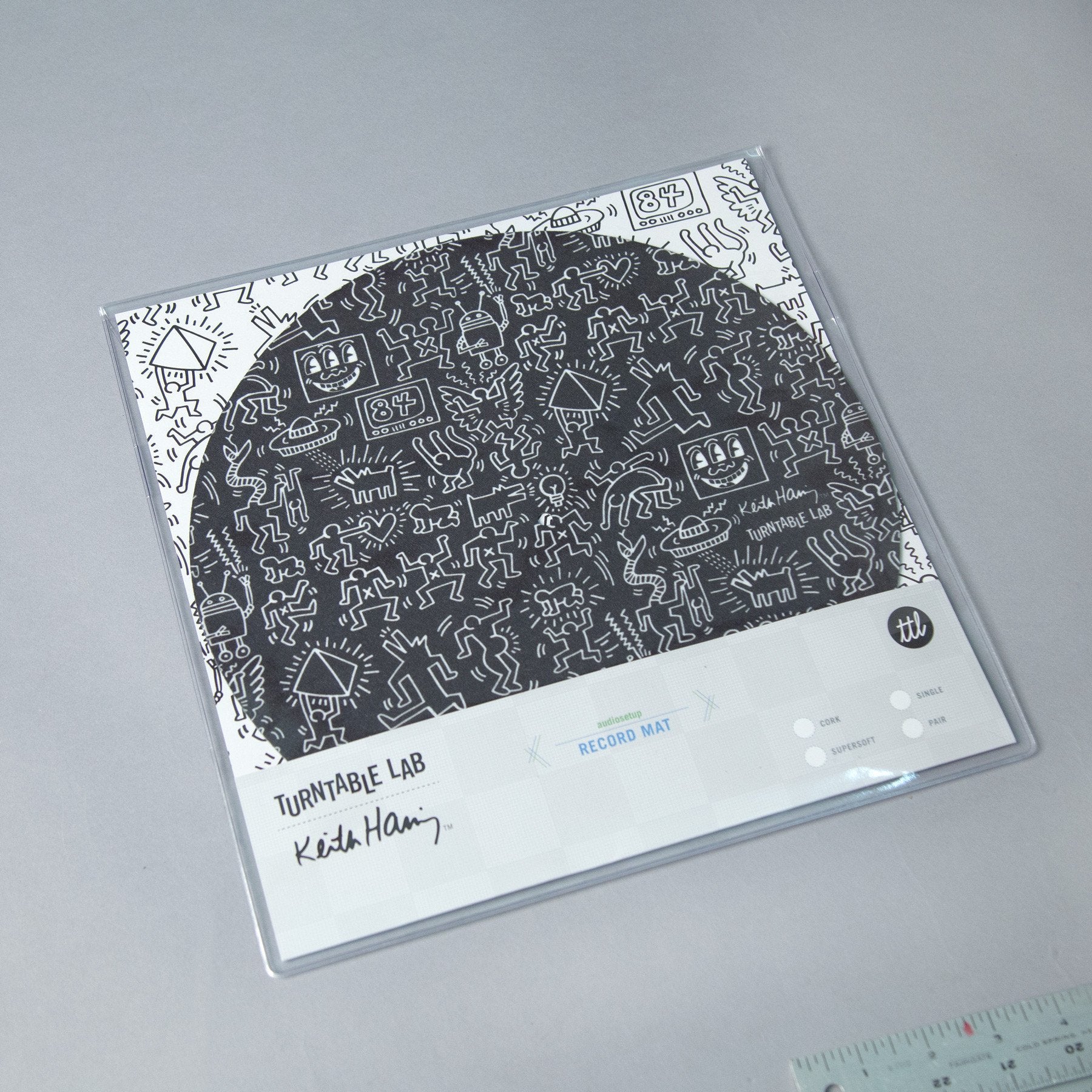 Turntable Lab: Keith Haring Slipmat Record Mat - Black