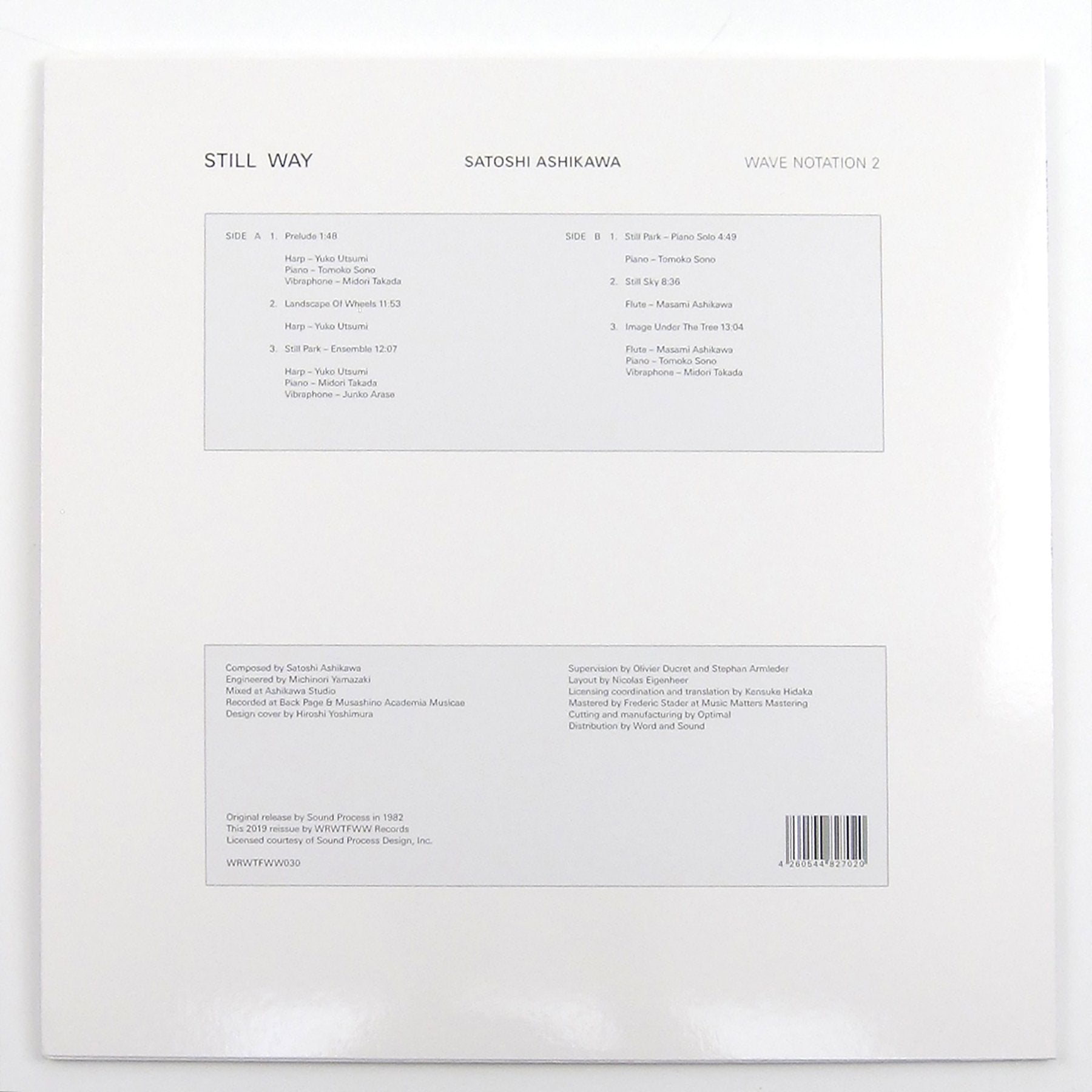 Satoshi Ashikawa: Still Way (Wave Notation 2) Vinyl LP