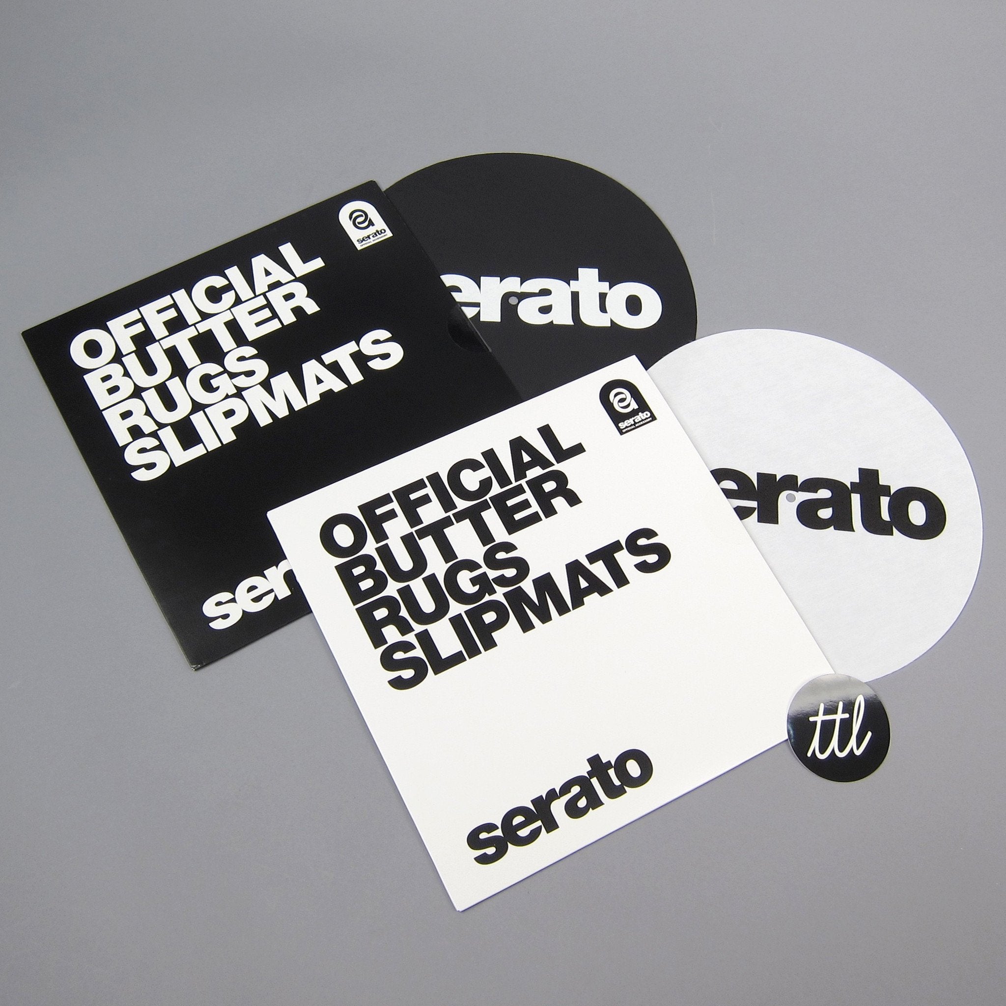 Serato: Official Butter Rugs Slipmats - Black (Pair)