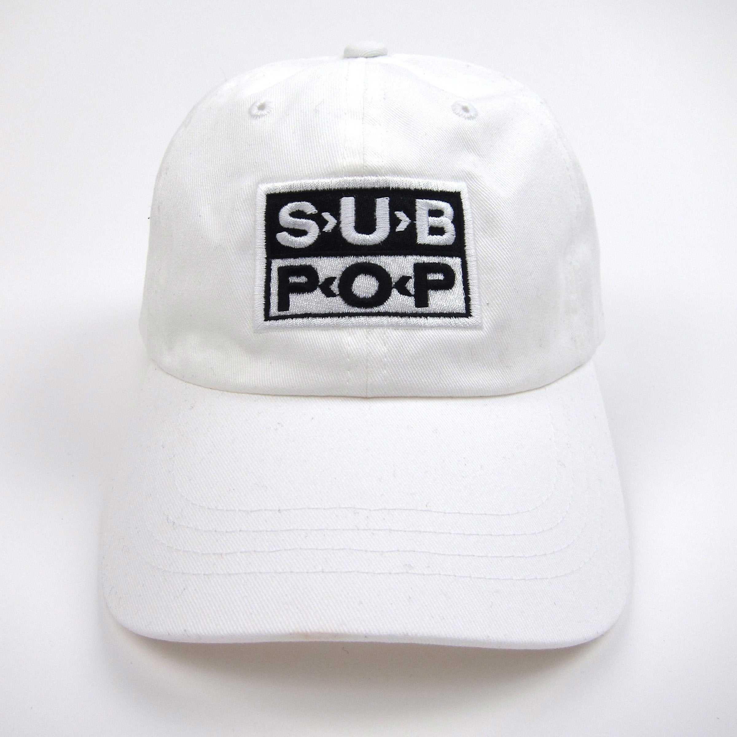 Sub Pop Records: Low Profile Logo Hat - White