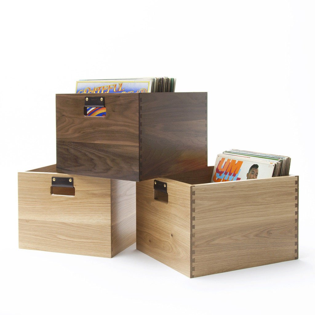 Symbol Audio: Dovetail Record Crate - Oak