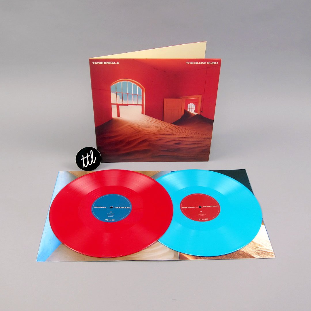 Tame Impala: The Slow Rush (Indie Exclusive Red / Light Blue Colored Vinyl) Vinyl 2LP