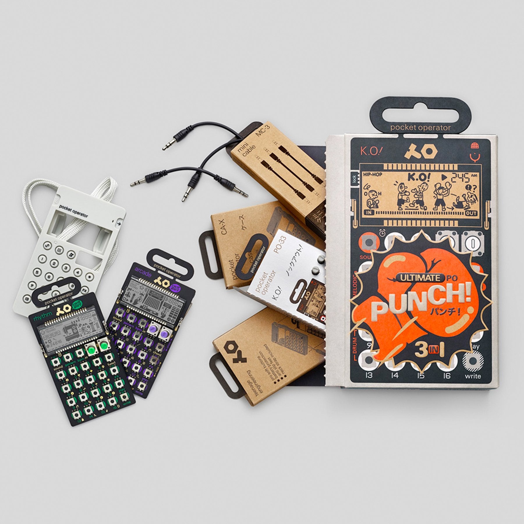 Teenage Engineering: PO Ultimate Punch Pocket Operator Bundle (PO-12, PO-20, PO-33)