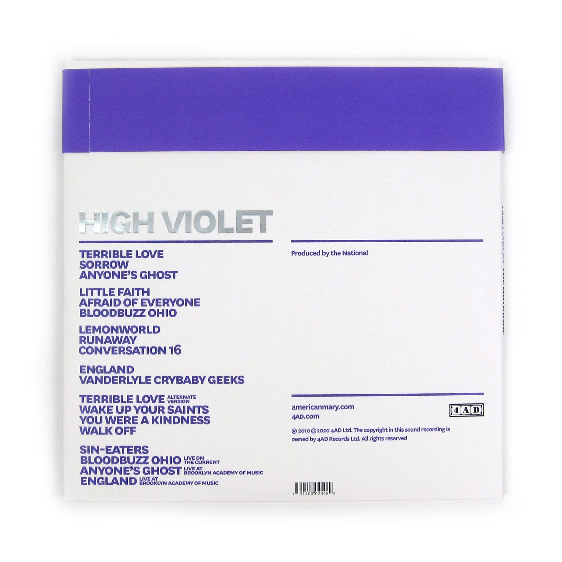 The National: High Violet - Expanded Edition (Colored Vinyl) Vinyl 3LP