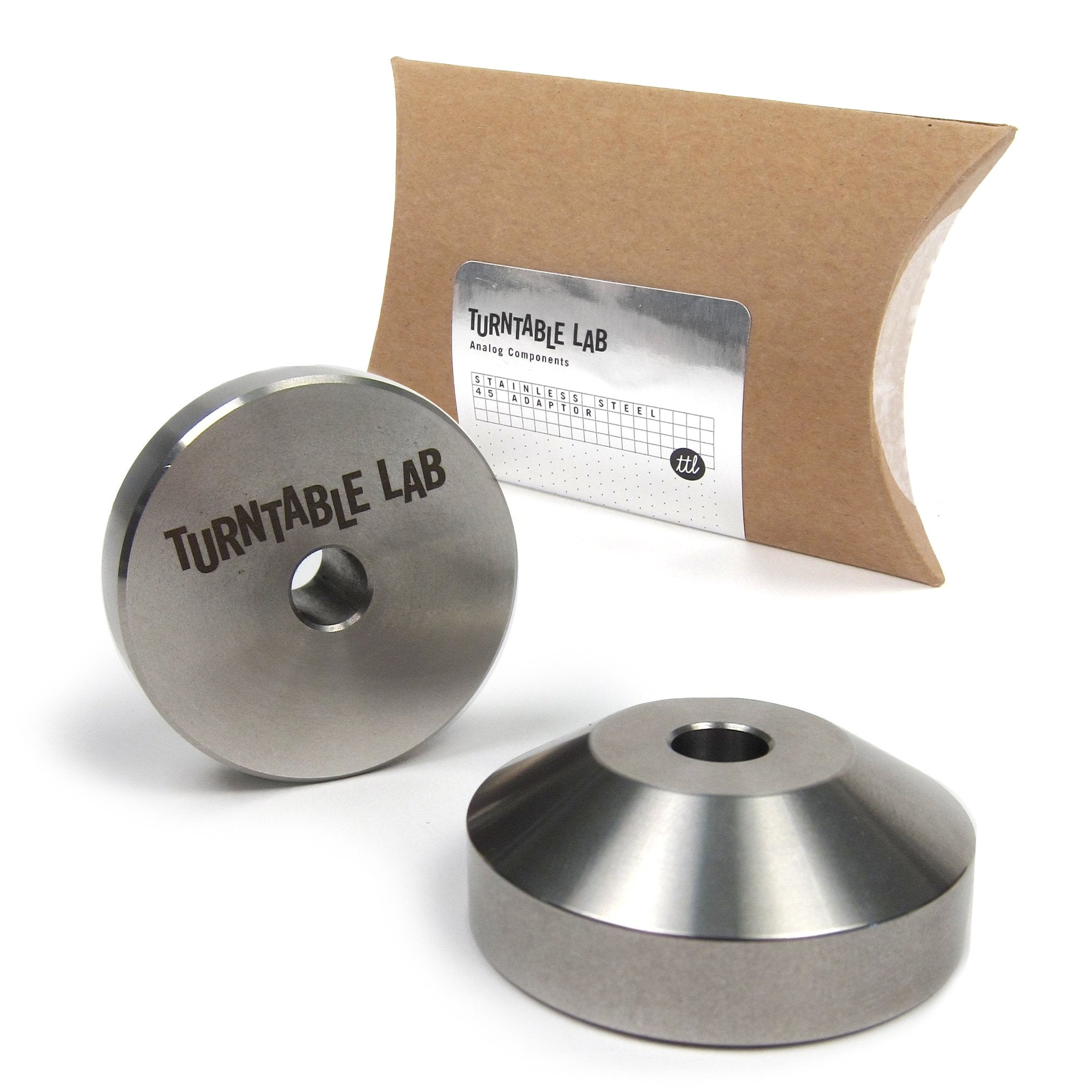 Turntable Lab: Stainless Steel 45 Record Adaptor for 7" Vinyl