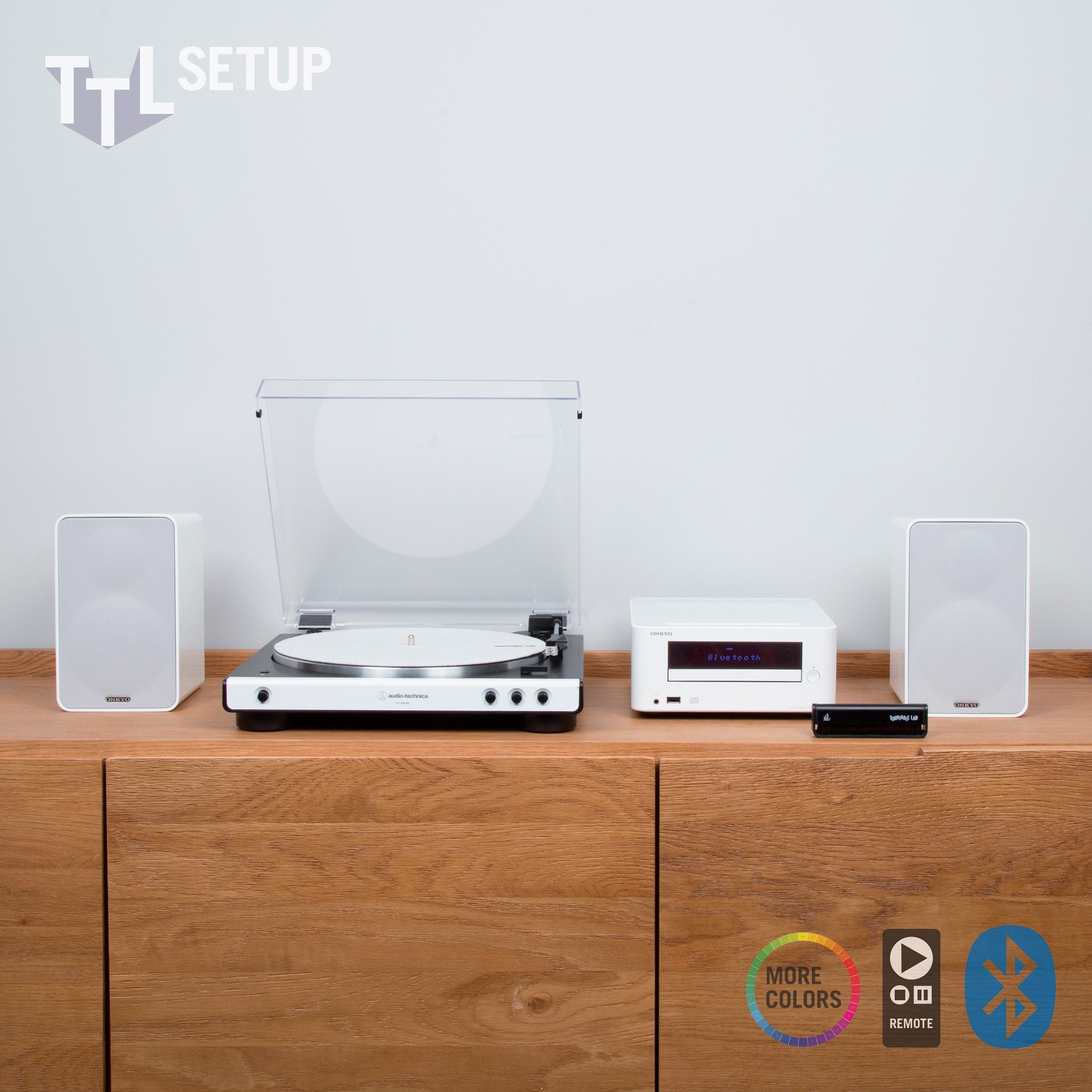 Audio-Technica: AT-LP60XBT / Onkyo CS-265 / Turntable Package (TTL Setup)