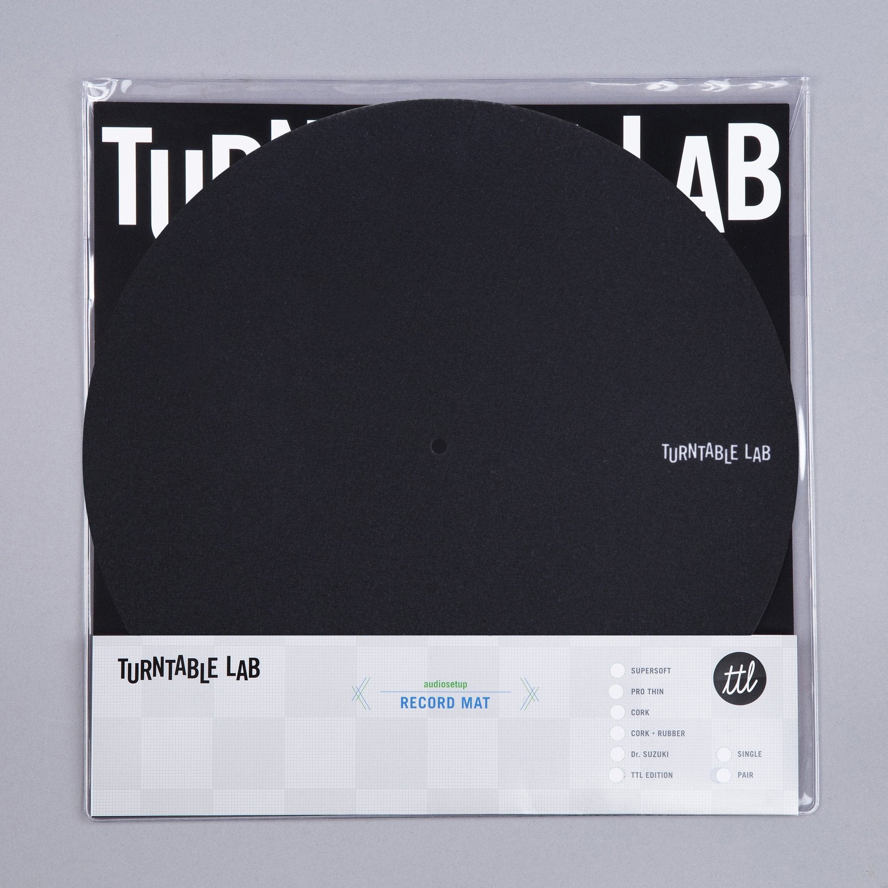 Turntable Lab: Pro Thin Slipmat Record Mats (Technics Style) - Black