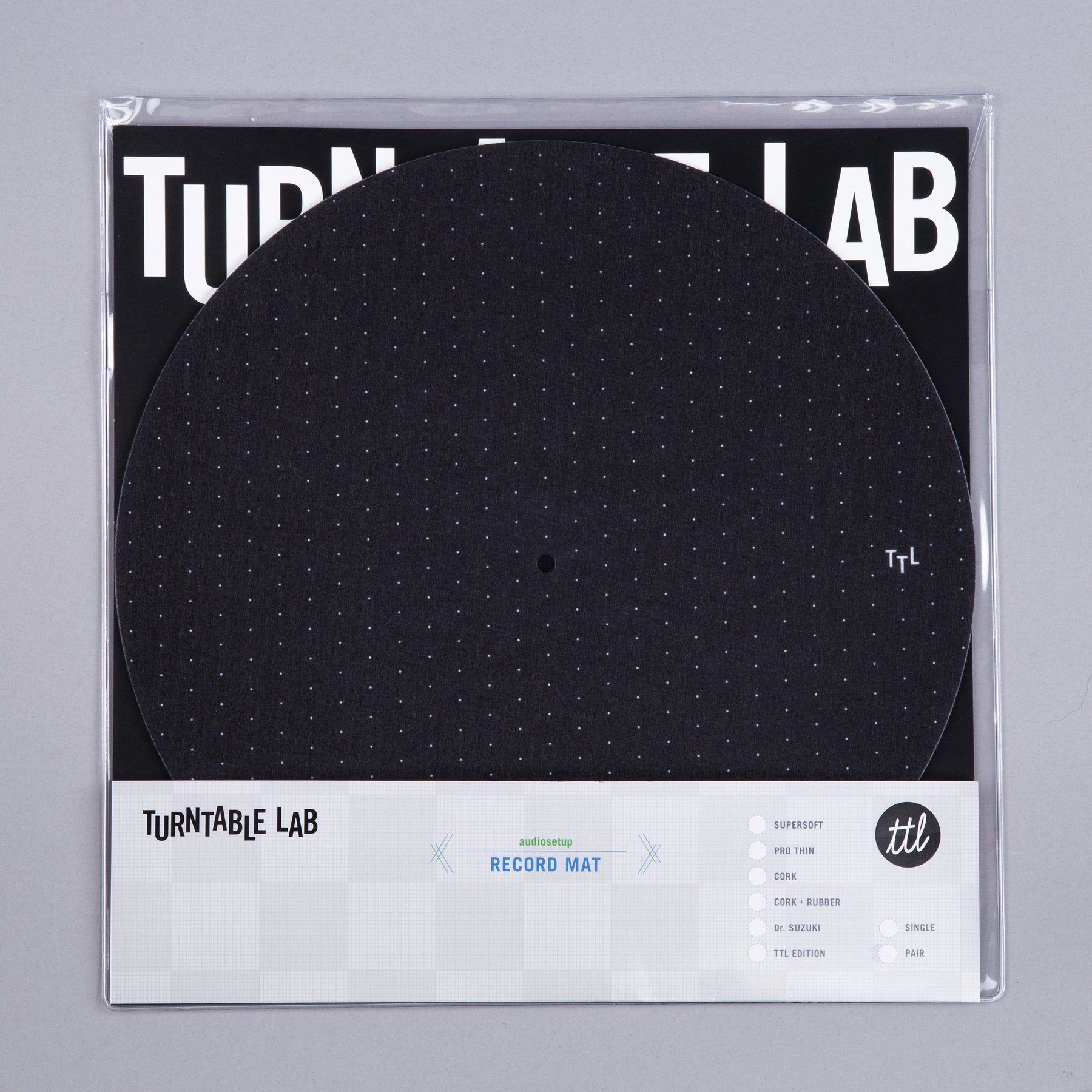 Turntable Lab: Dot Pattern Slipmat Record Mat - Black