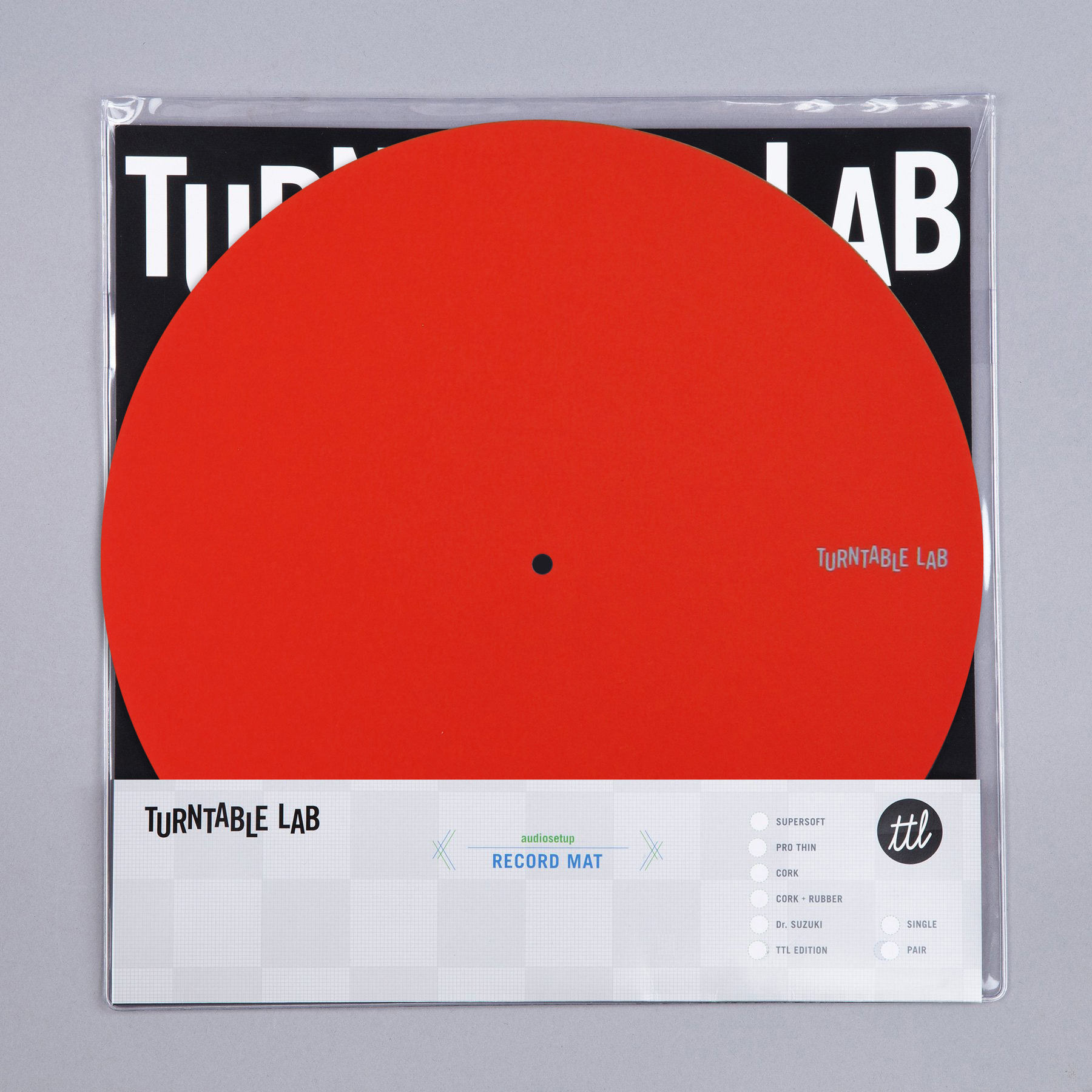 Turntable Lab: Pro Thin Slipmat Record Mats (Technics Style) - Red